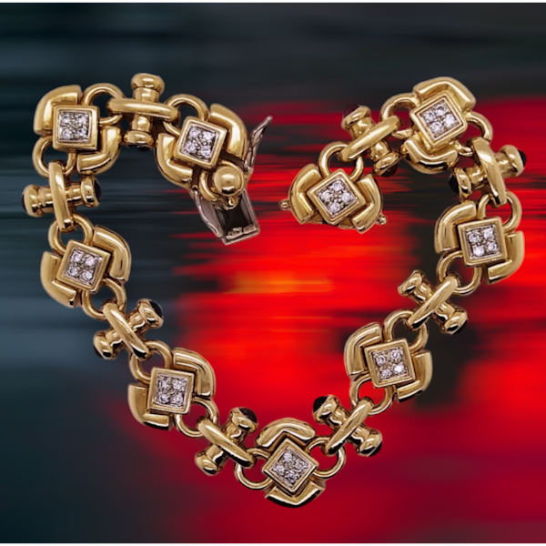 Vintage Italian gem set bracelet. - image 1