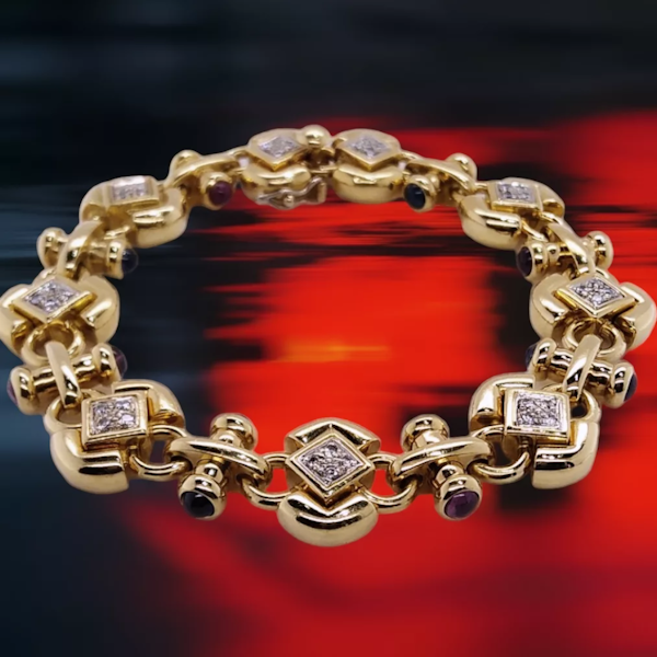 Vintage Italian gem set bracelet. - image 7