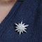 Antique Diamond and Silver Upon Gold Star Brooch, Circa 1890 - image 5