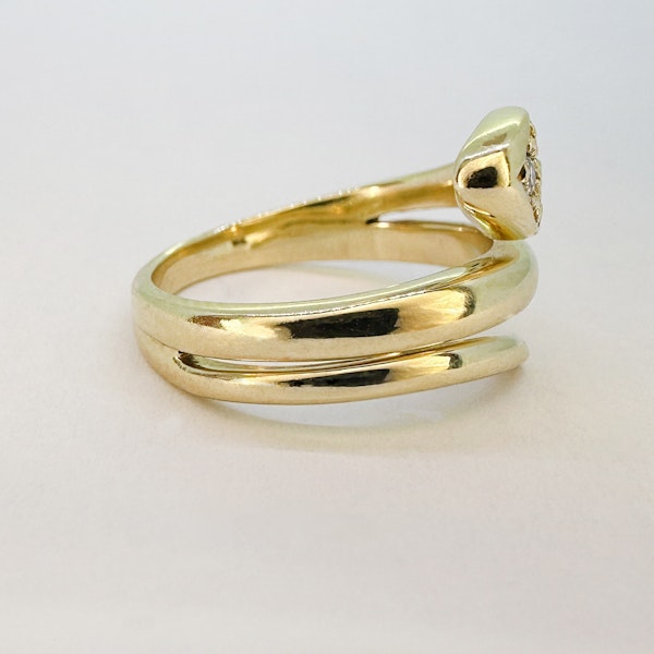Vintage Designer Quinn Gold Snake Ring CHIQUE TO ANTIQUE Stand 375 - image 3