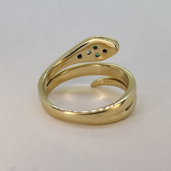 Vintage Designer Quinn Gold Snake Ring CHIQUE TO ANTIQUE Stand 375 - image 4