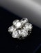 A lively pair of High Clarity, 2.80 Carat Diamond Cluster Earrings, in 14ct White Gold, Circa 1970 - image 4