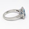 Modern Aquamarine, Diamond and Platinum Cluster Ring, 2.59 Carats - image 5