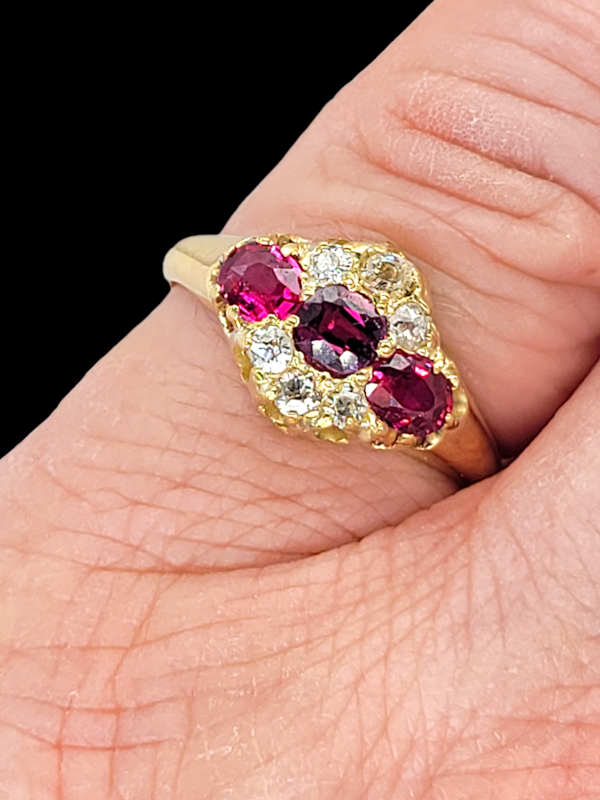 19th century gem ruby and diamond ring SKU: 7317 DBGEMS - image 2