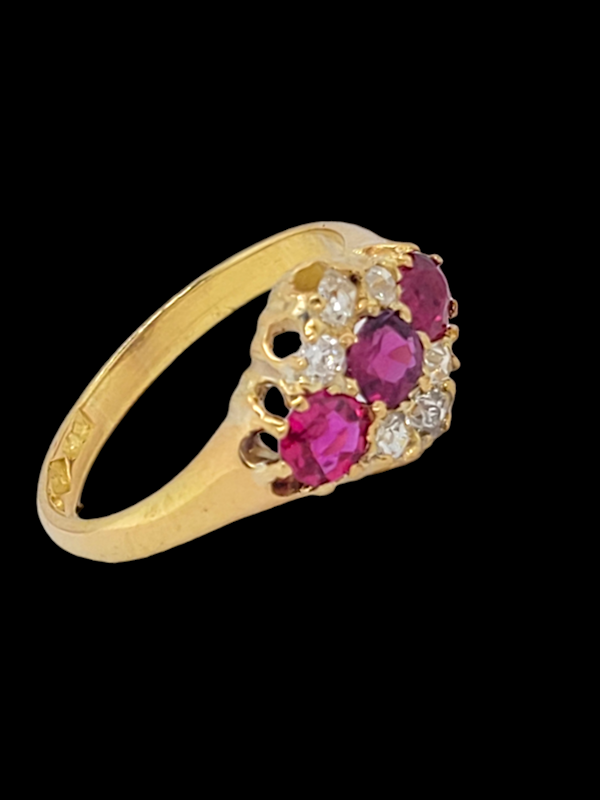 19th century gem ruby and diamond ring SKU: 7317 DBGEMS - image 4
