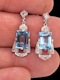 Art deco aquamarine and diamond drop earrings SKU: 7319 DBGEMS - image 2