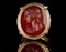 Gold ring with carnelian portrait intaglio - image 2