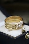 A very fine 18ct Yellow Gold Triple Snake Ring, set with three Old Round Cut Diamonds. Chester Hallmark 1906. - image 2