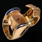 MM8633r Gold sapphire diamond watch ring 1960c rare - image 1