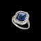 MM8840r Platinum diamond Art Deco Ceylon sapphire ring 1920c - image 1