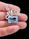 Fine Aquamarine and diamond vintage brooch SKU: 7346 DBGEMS - image 1