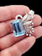 Fine Aquamarine and diamond vintage brooch SKU: 7346 DBGEMS - image 3