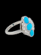 Art deco vibrant Persian turquoise and diamond ring SKU: 7340 DBGEMS - image 3