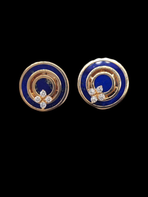 Roberto Coin Lapis-Lazuli and diamond earrings SKU: 7362 DBGEMS - image 1