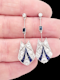 Art deco old cut diamond and calibre sapphire drop earrings SKU: 7359 DBGEMS - image 2