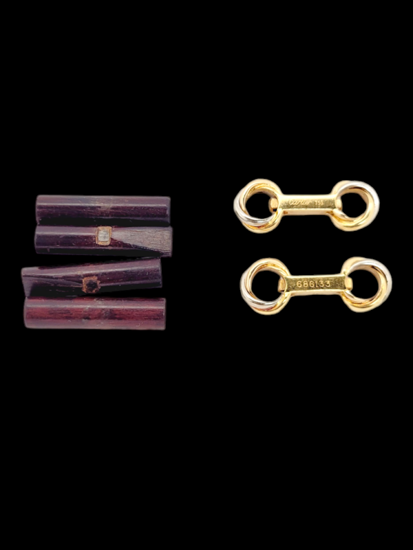 Cartier 18ct gold and ebony cufflinks SKU: 7354 DBGEMS - image 2