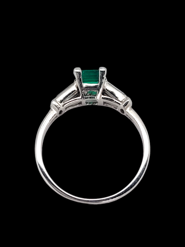 Art deco emerald and diamond engagement ring SKU: 7351 DBGEMS - image 3
