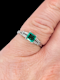 Art deco emerald and diamond engagement ring SKU: 7351 DBGEMS - image 2