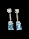 Art deco aquamarine and diamond drop earrings SKU: 7353 DBGEMS - image 1