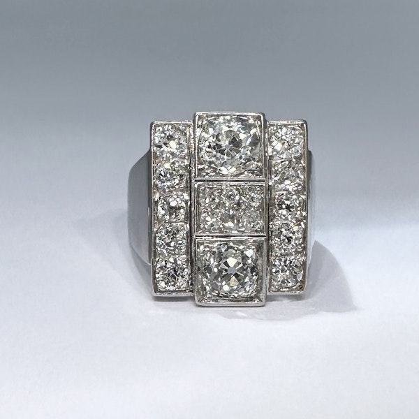 Art Deco Diamond Plaque Ring. CHIQUE to ANTIQUE STAND 375 - image 2