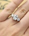 An exceptional 18ct White Gold (stamped) 1.30 Carat Three Stone Diamond Engagement Ring. Pre-owned - image 5