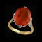 MM8876r Fire opal diamond gold ring 1960c - image 2