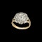 MM7118r Gold silver diamond Georgian cluster ring 1800c - image 1