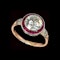 MM8650r Ruby diamond 1.95ctyellow gold platinum 1910/20c ring - image 1