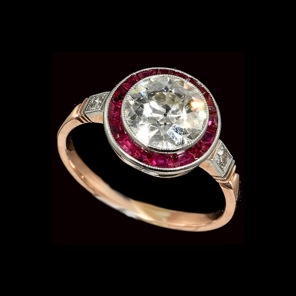 MM8650r Ruby diamond 1.95ctyellow gold platinum 1910/20c ring - image 1