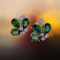 Vintage Green Tourmaline and Diamond Earrings - image 2