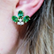 Vintage Green Tourmaline and Diamond Earrings - image 5