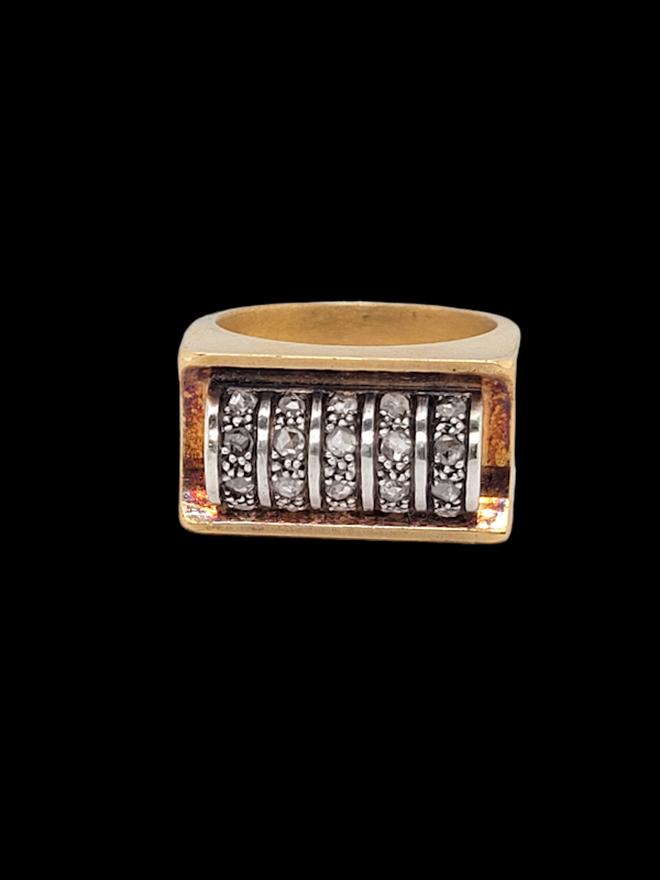 1930's French 'Tank' Gold and diamond ring SKU: 7383 DBGEMS - image 6