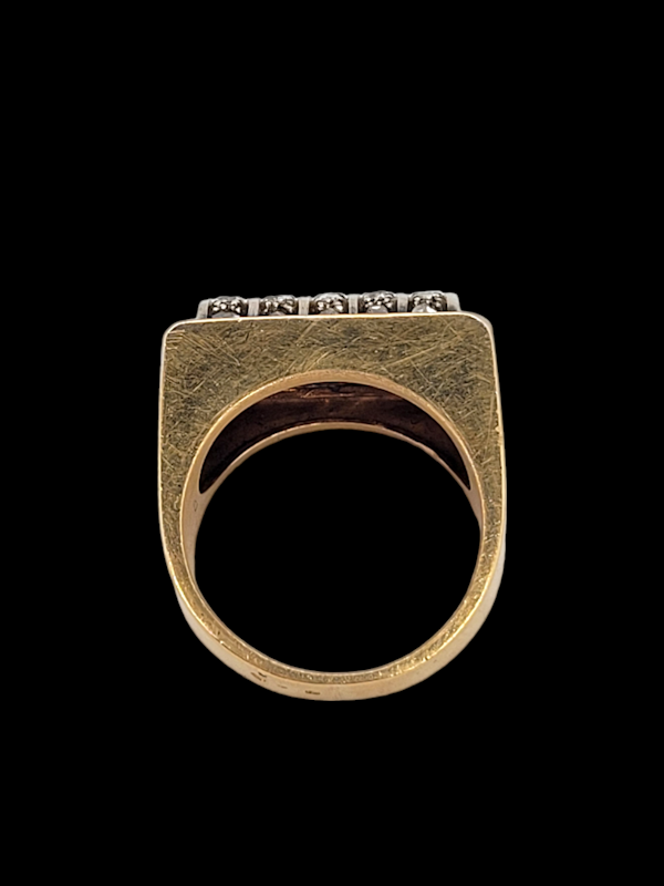 1930's French 'Tank' Gold and diamond ring SKU: 7383 DBGEMS - image 7