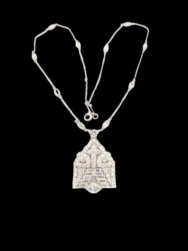 Art deco diamond necklace SKU: 7371 DBGEMS - image 3