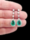 Antique Columbian emerald and diamond drop earrings SKU: 7363 DBGEMS - image 2
