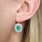 Antique Columbian Emerald Diamond and Silver Upon Gold Cluster Earrings, Circa 1890 - image 2