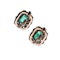 Antique Columbian Emerald Diamond and Silver Upon Gold Cluster Earrings, Circa 1890 - image 4