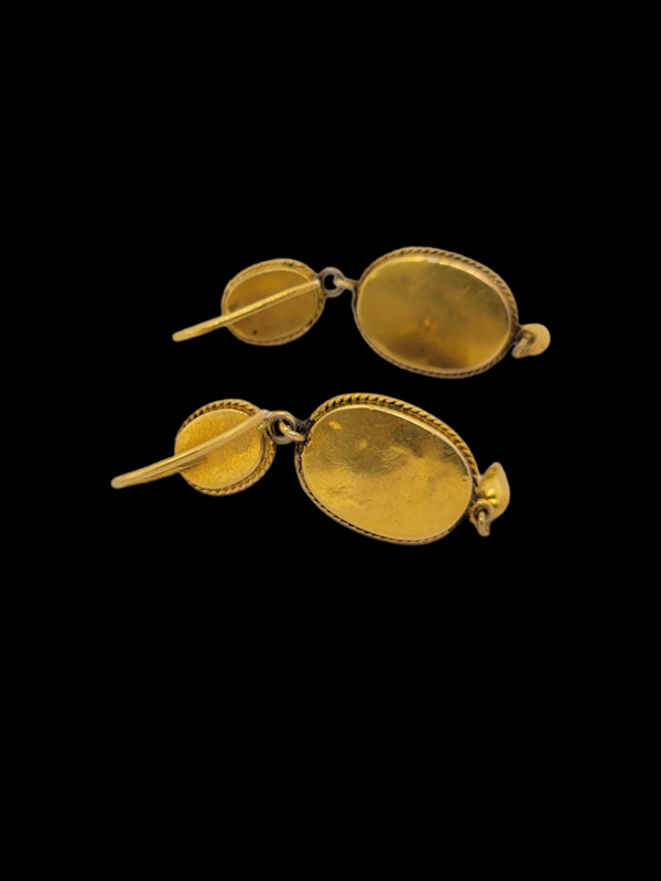 Victorian crisp garnet and diamond earrings SKU: 7376 DBGEMS - image 2