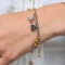 Vintage Gemstone, Enamel, Gold And Platinum Charm Bracelet - image 8