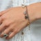 Vintage Gemstone, Enamel, Gold And Platinum Charm Bracelet - image 9