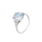 Aquamarine Diamond Platinum Ring - image 2