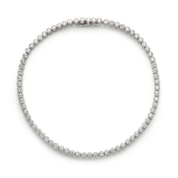 Modern Diamond and Platinum Line Bracelet 1.92ct - image 2