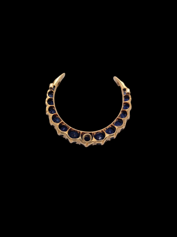 Once in a blue moon! Antique sapphire crescent SKU: 7385 DBGEMS - image 2