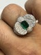 Beautiful Colombian Emerald Diamond Platinum Ring at Deco&Vintage Ltd - image 4