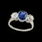 MM8794r Platinum Art Deco fine natural sapphire 2.30ct ring - image 1