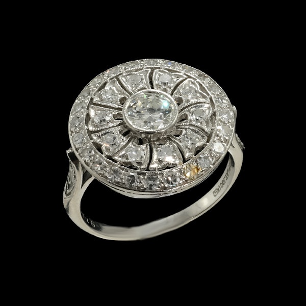 MM8395r Platinum diamond Edwardian ring1920c - image 1
