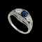 MM8663r Platinum Art Deco sapphire diamond stunning rare ring 1920c - image 1