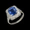 MM8767r Platinum 1920c 3.5ct Ceylon sapphire Art Deco ring - image 1
