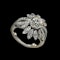 MM8798r Stunning quality 2ct centre, marquees diamond baguette shoulders 1950/60c - image 1
