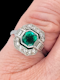 Art deco emerald and diamond engagement ring SKU: 7394 DBGEMS - image 2